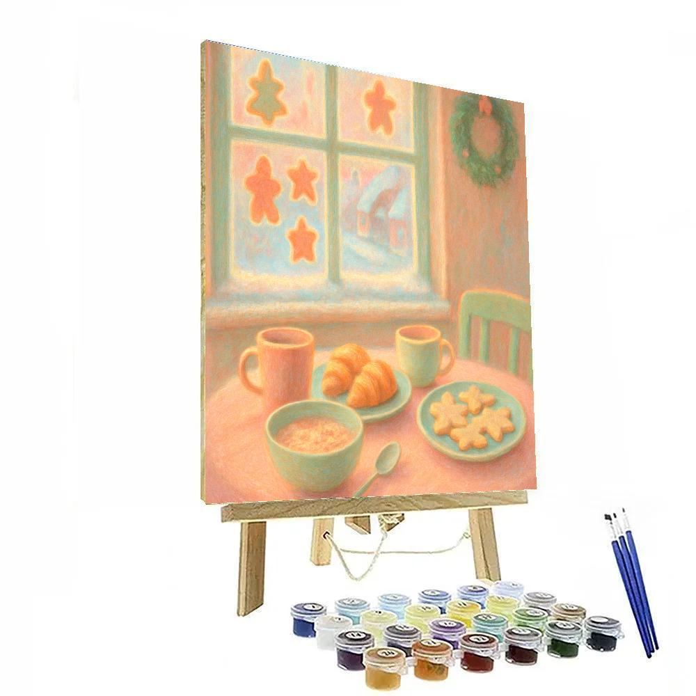 Frosted Windowcookie Breakfast Number painting