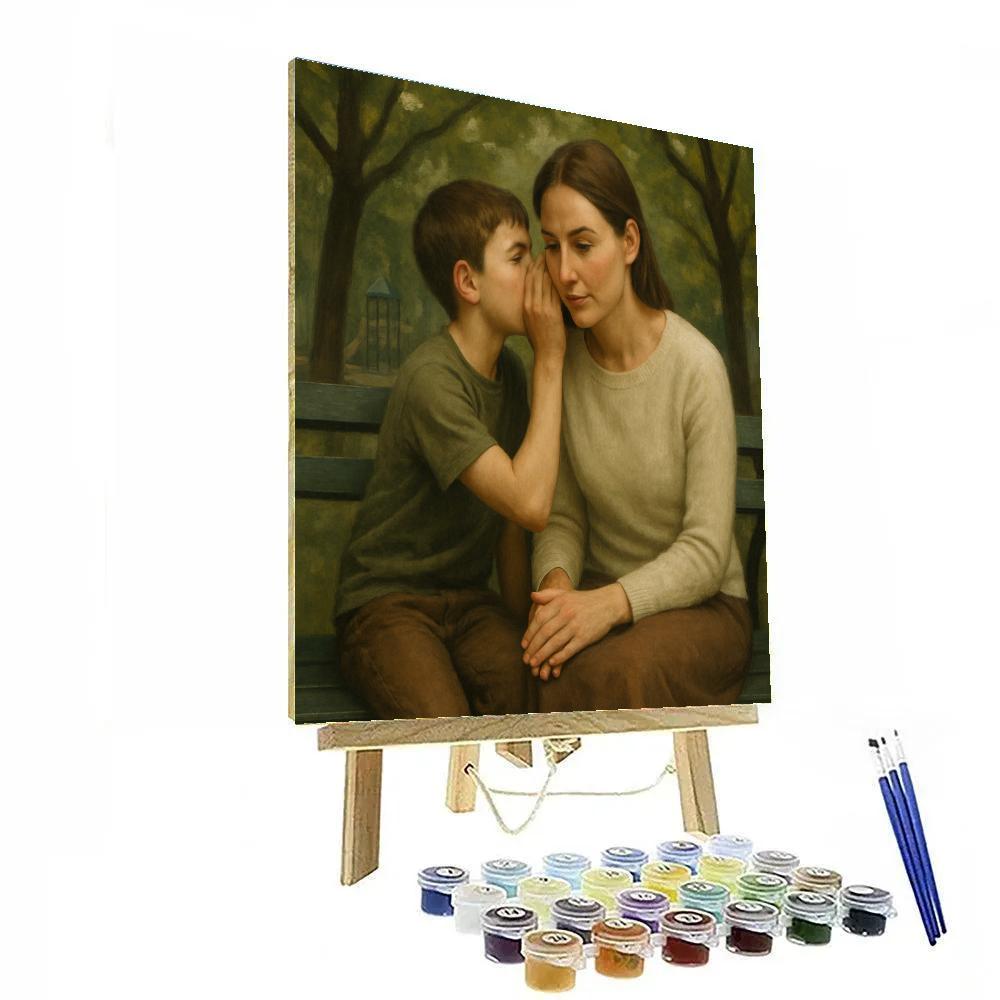 Park Bench Confidences paint by numbers