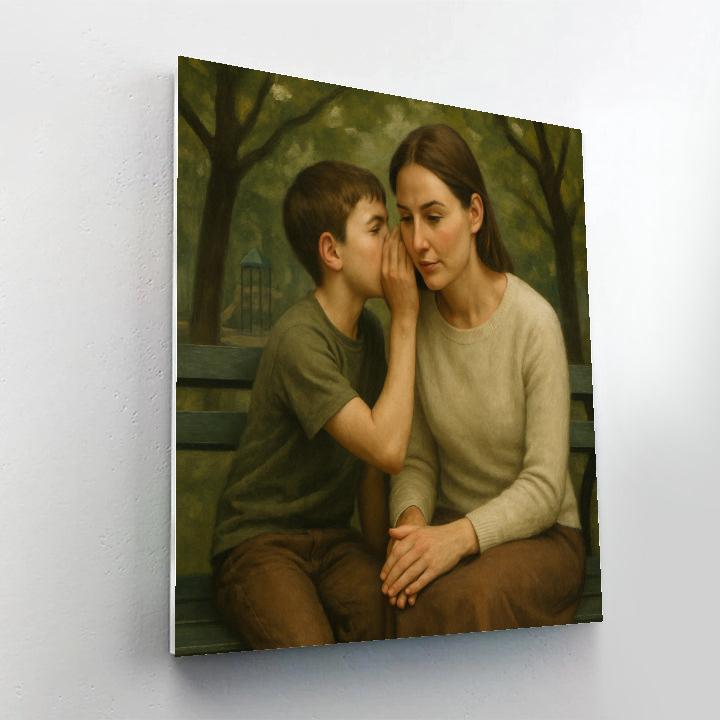 Park Bench Confidences paint by numbers