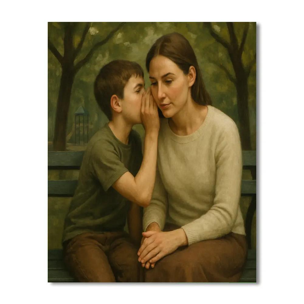 Park Bench Confidences paint by numbers