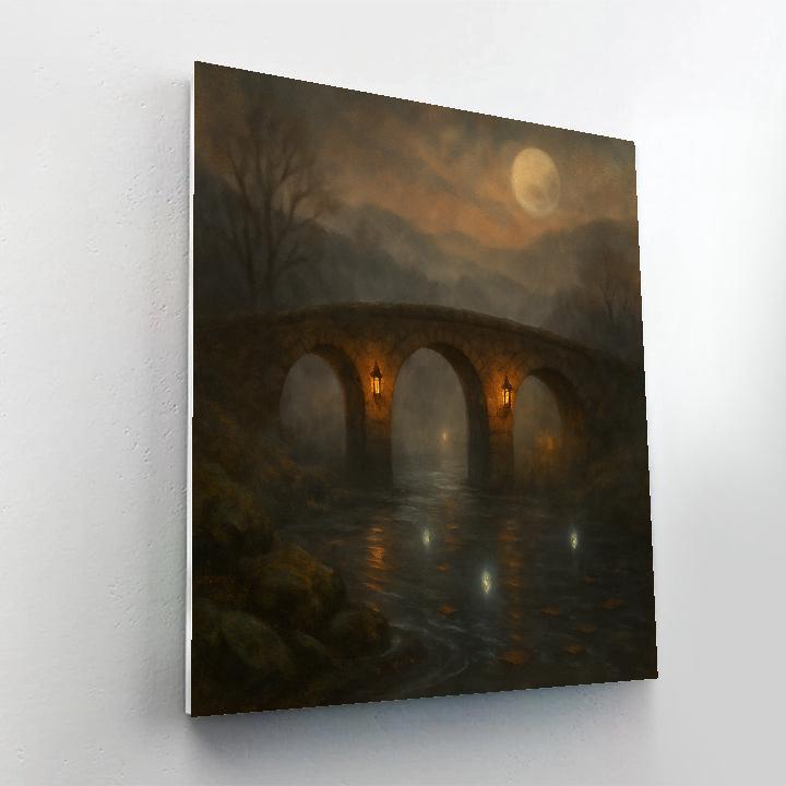 Twilight Hollow Bridge paint by number