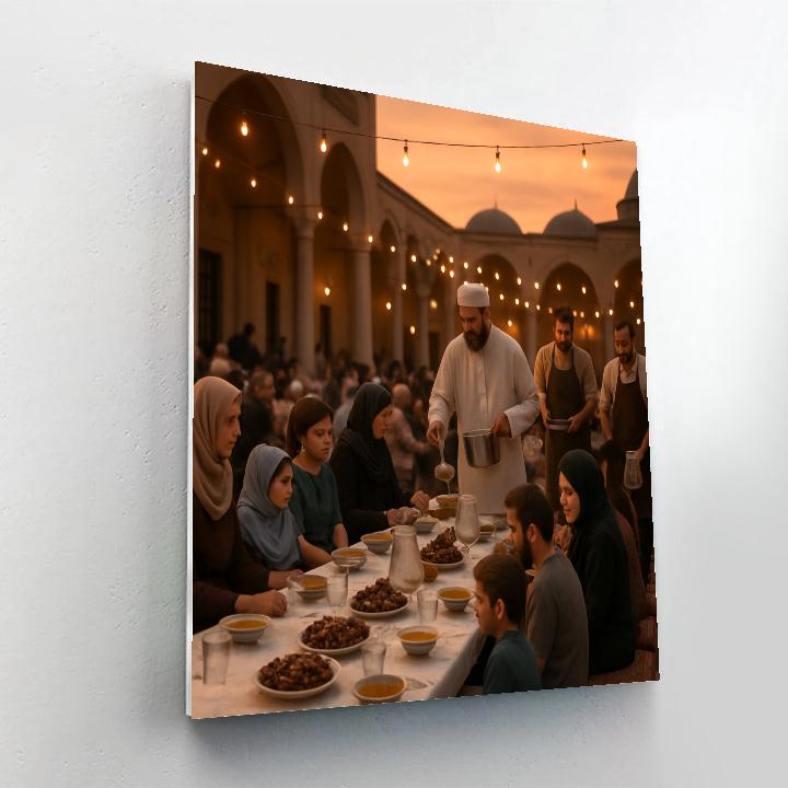 Ramadan Iftar Courtyard Painting by numbers kit
