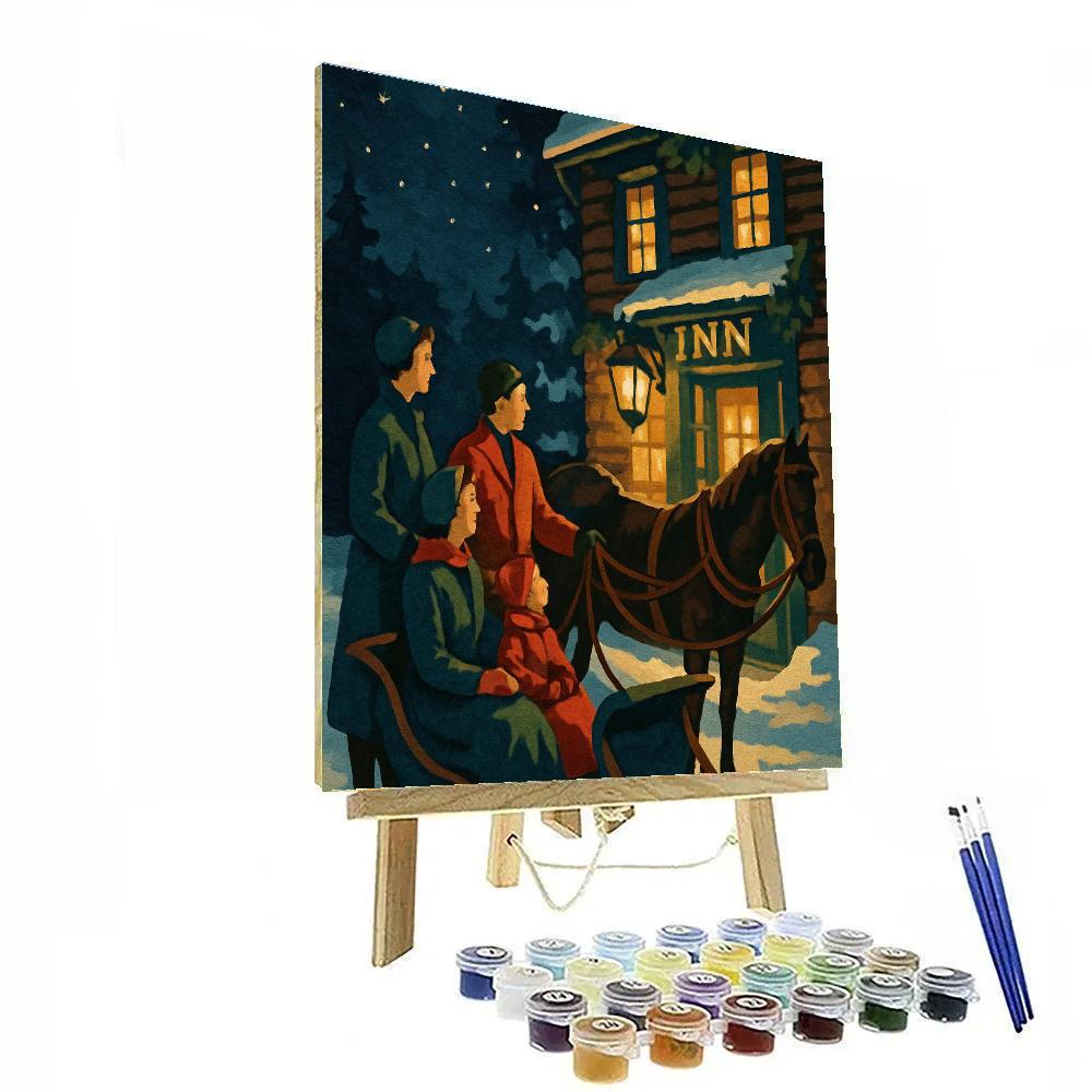 Midnight Sleigh Stop Paint by numbers art
