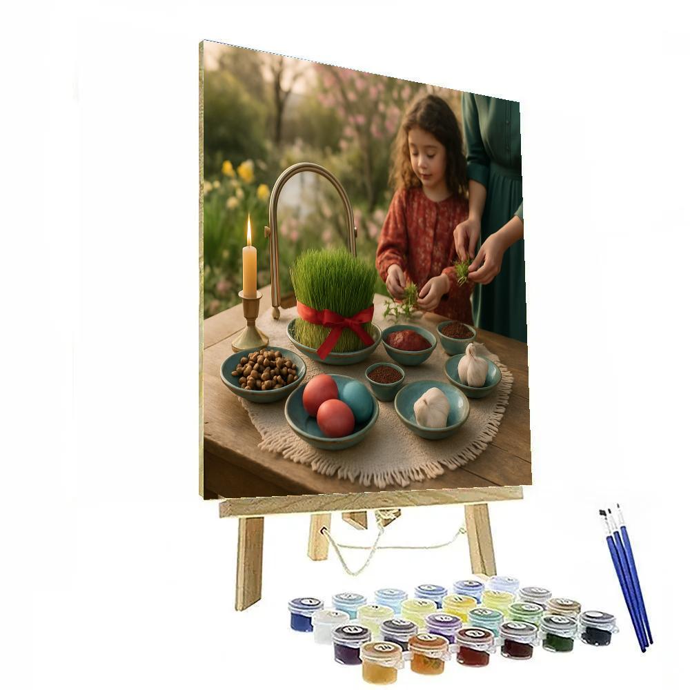Nowruz Haft Seen Table Number painting