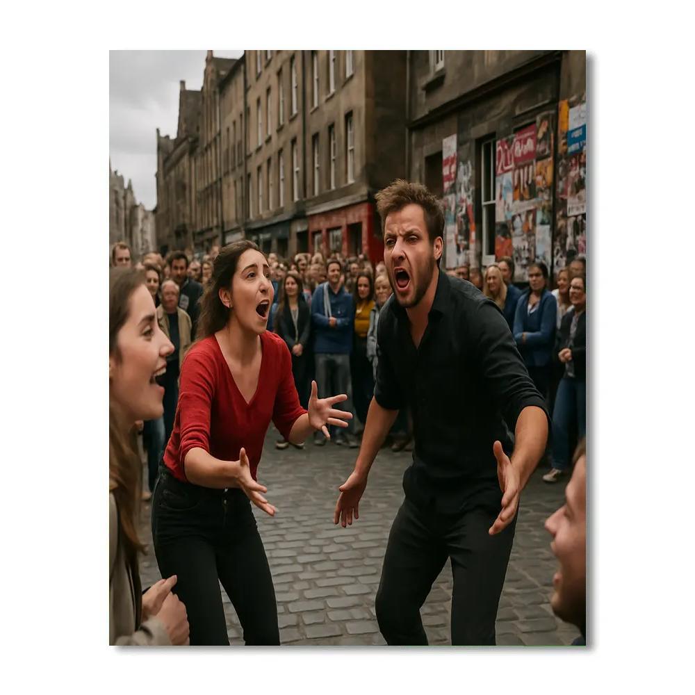 Edinburgh Fringe Street Performance painting number kit