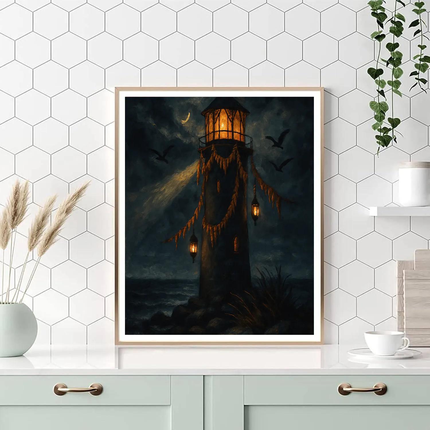 Lantern Lighthouse Hollow Paint by numbers kits