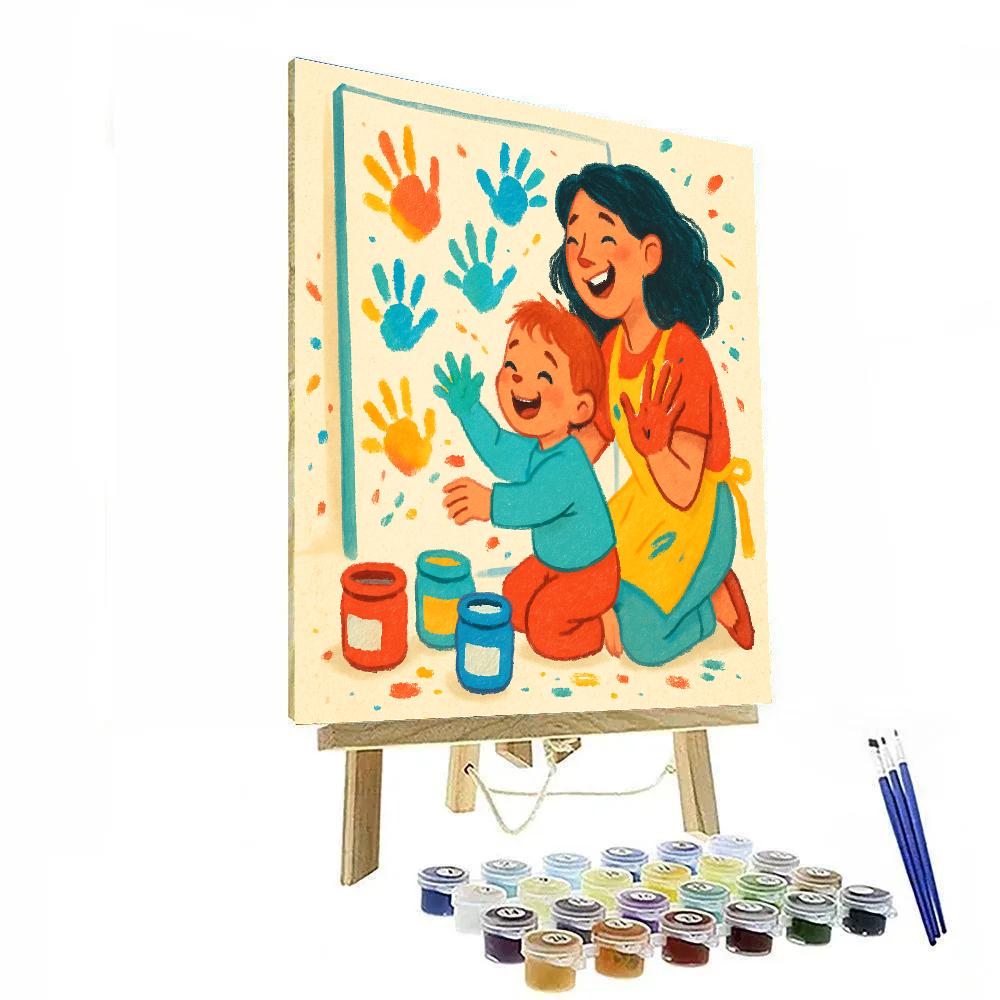 Canvas Of Little Handprints paint by number
