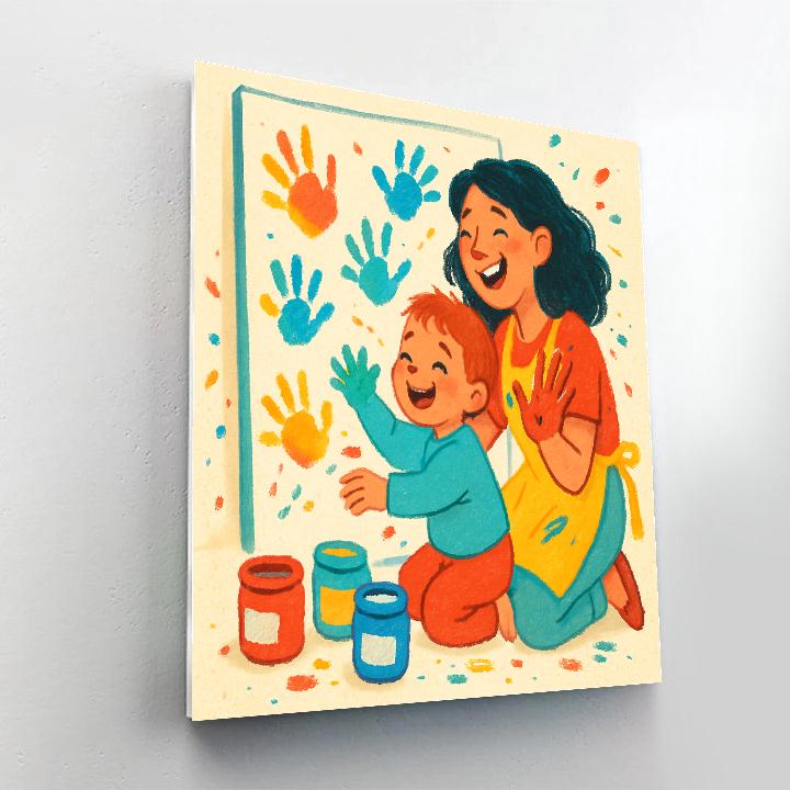 Canvas Of Little Handprints paint by number