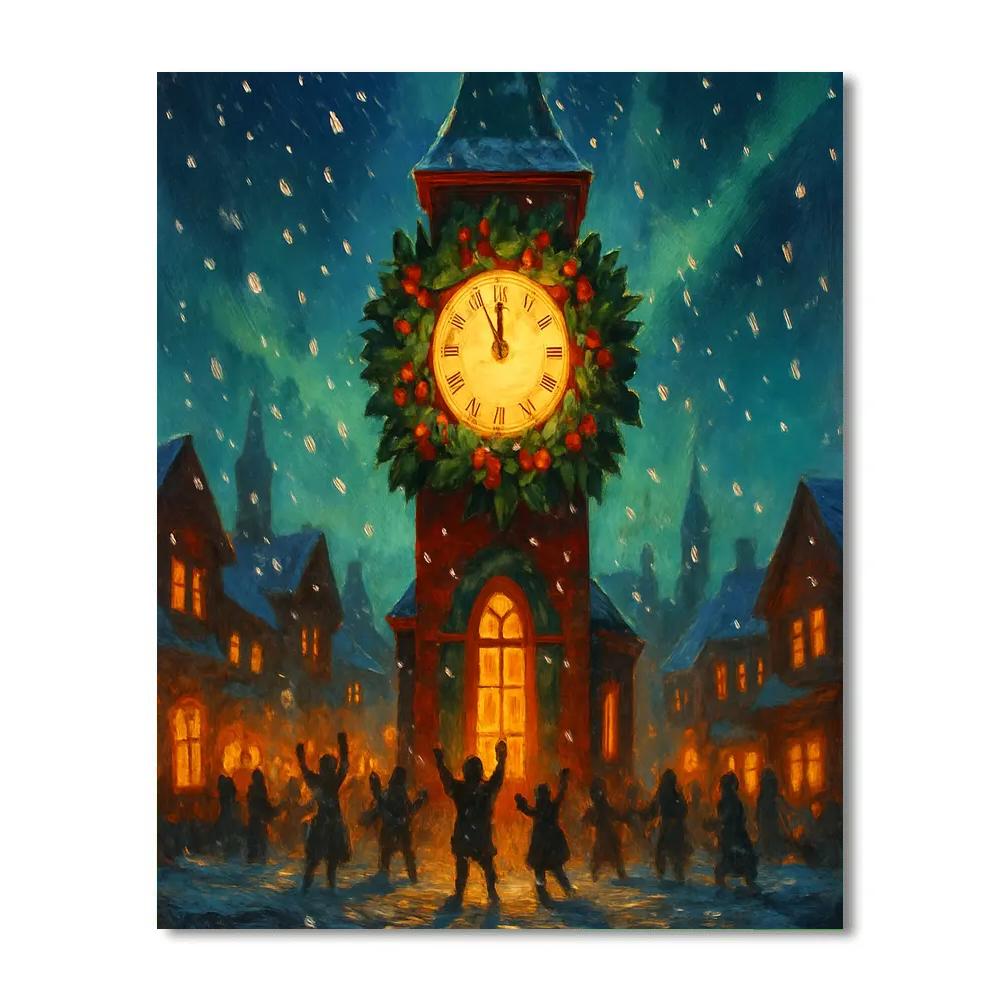 Clocktower Countdown Eve Number painting