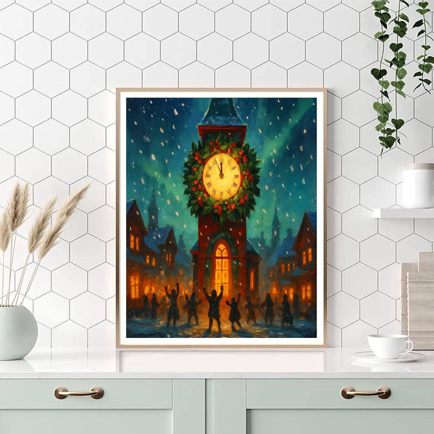 Clocktower Countdown Eve Number painting