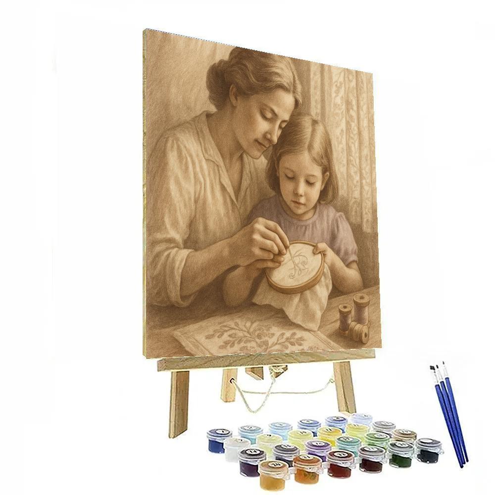 Quiet Sewing Circle paint by color