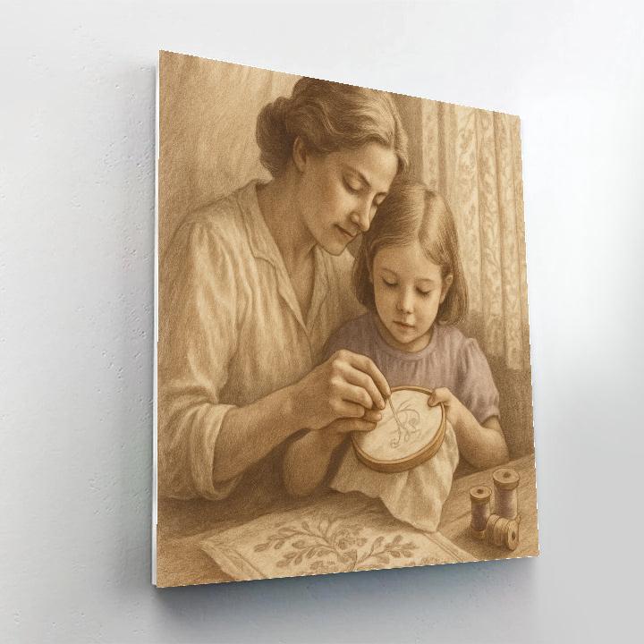 Quiet Sewing Circle paint by color