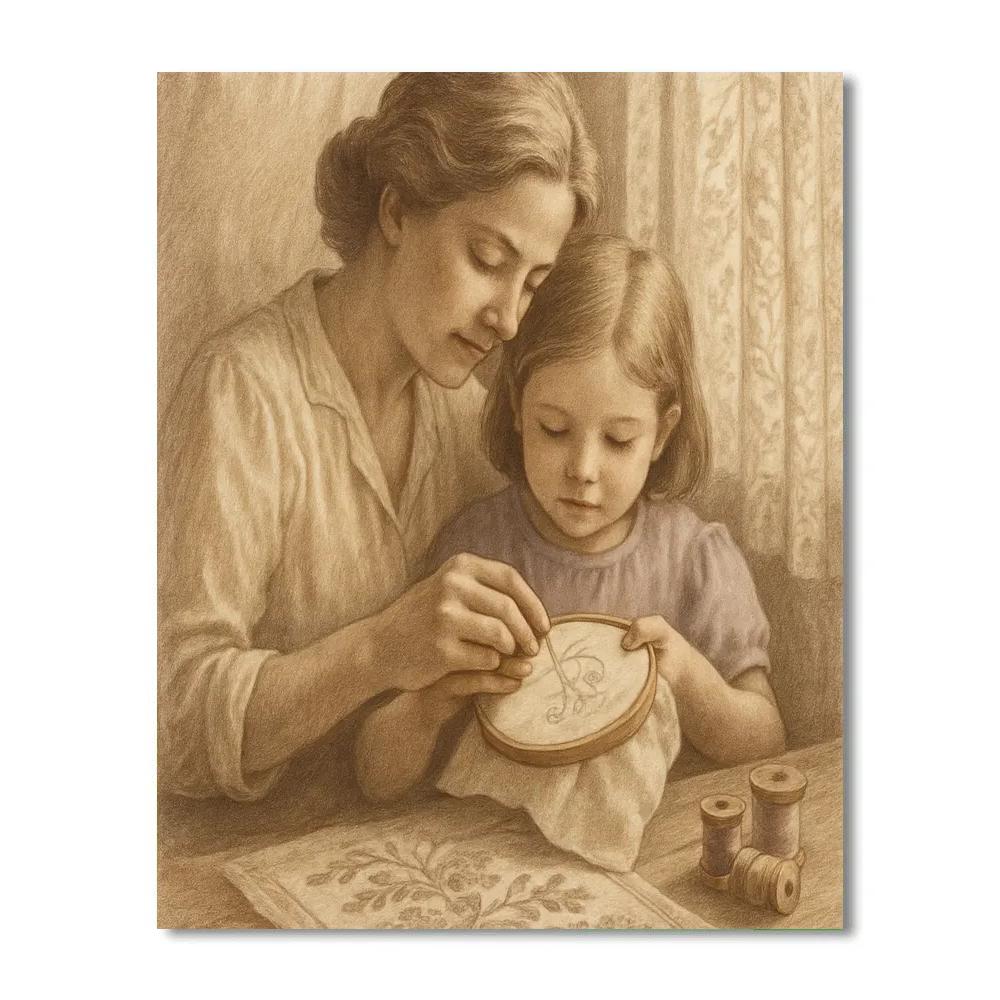 Quiet Sewing Circle paint by color