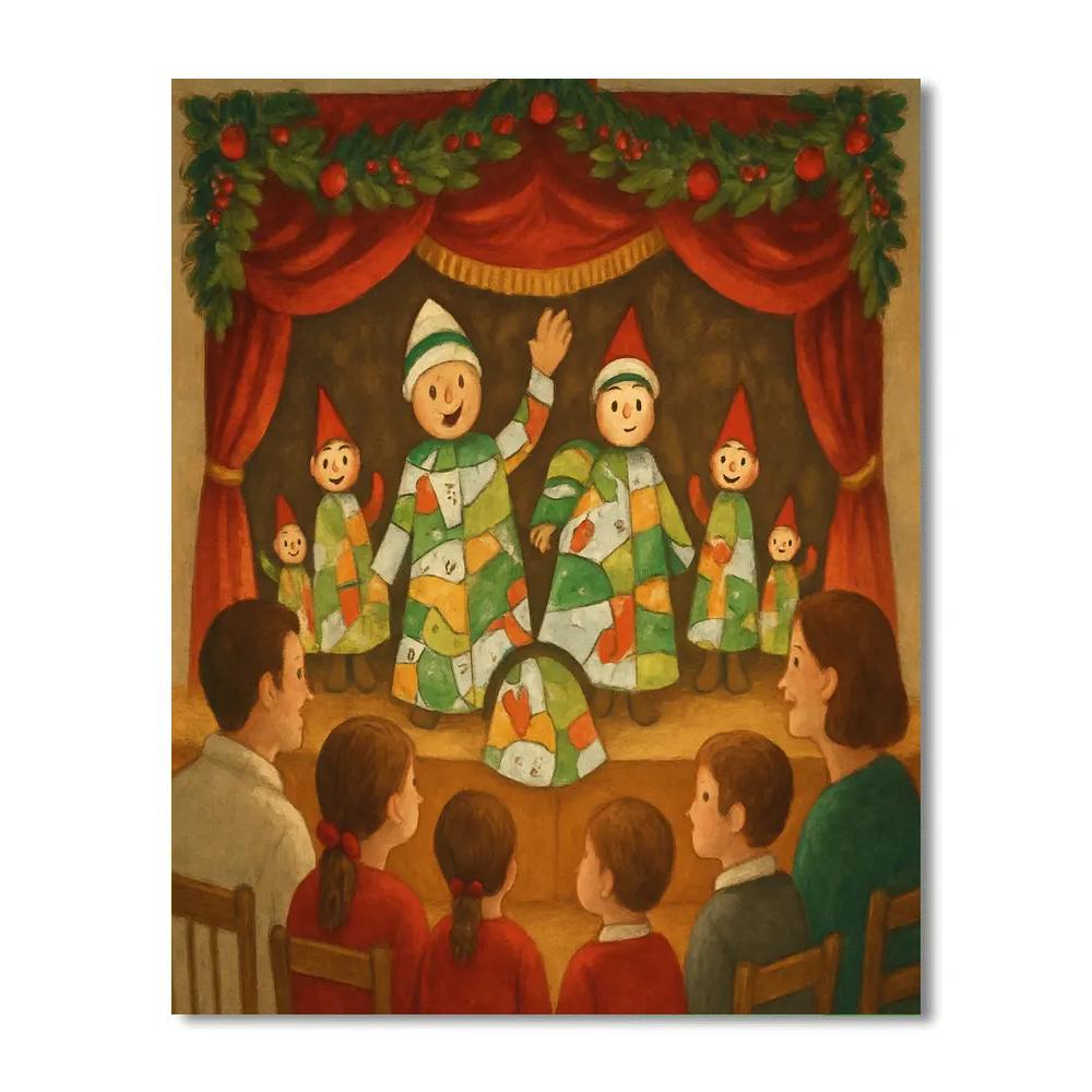 Puppet Show In The Square Paint by numbers kits