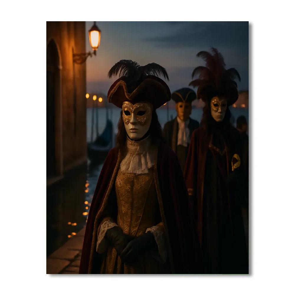 Carnival Of Venice Masked Walk paint by color