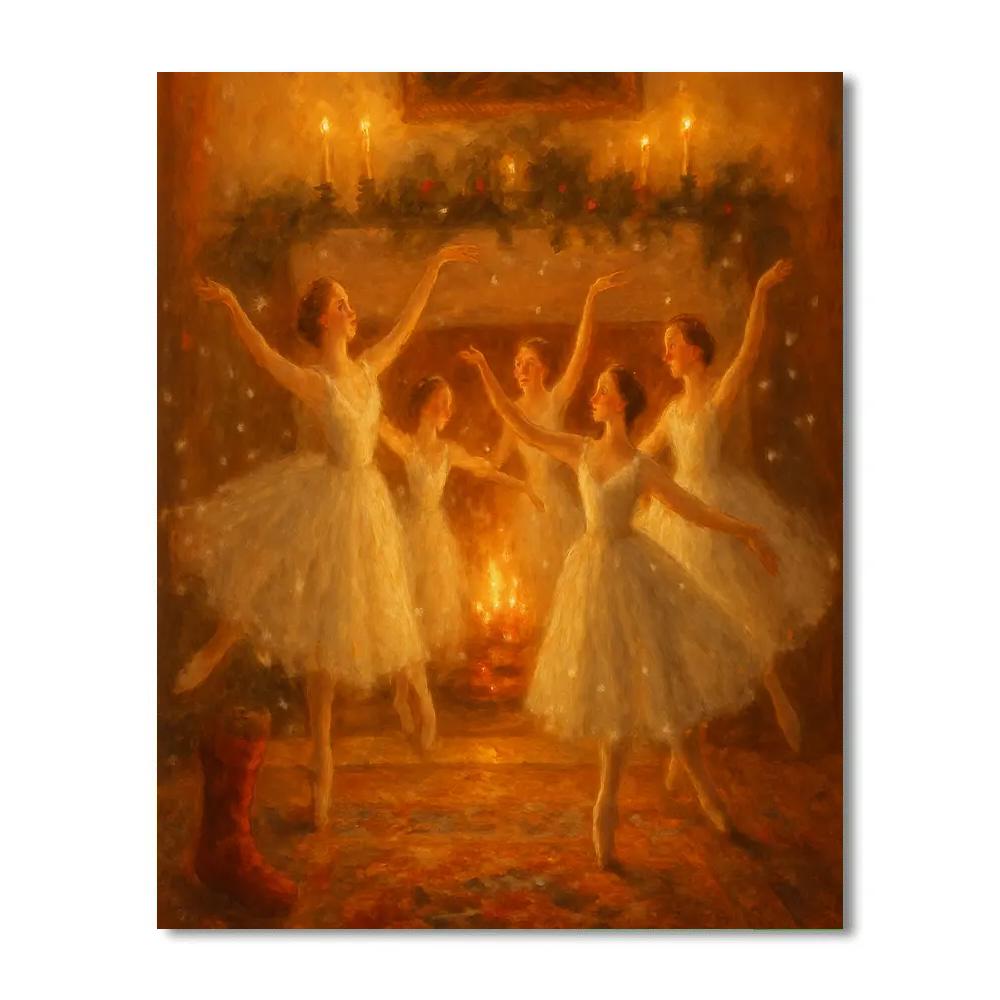 Hearthside Snowflake Ballet Paint by numbers art