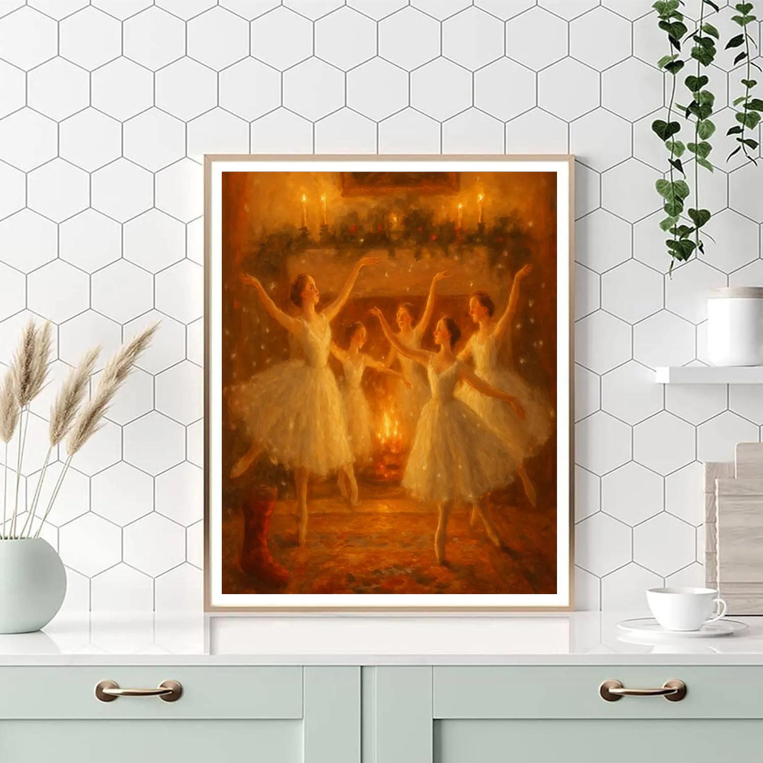 Hearthside Snowflake Ballet Paint by numbers art