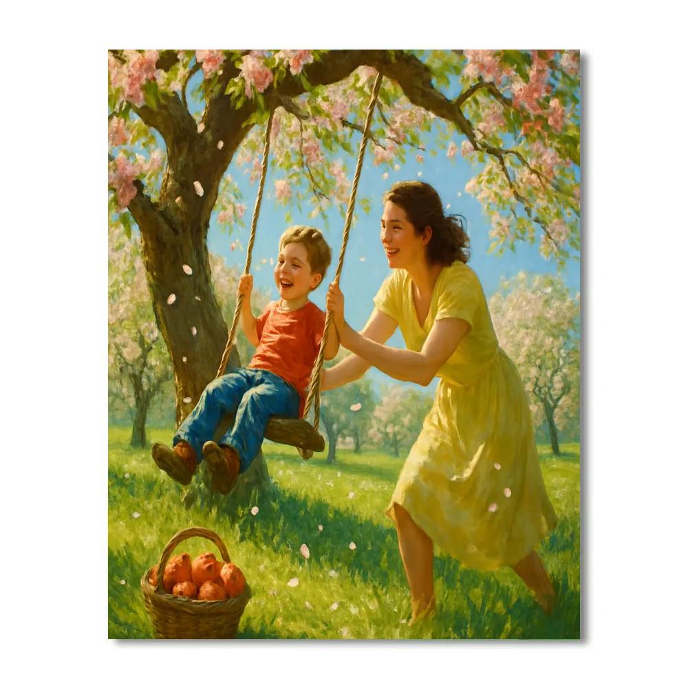 Swinging In The Orchard Paint by numbers kits