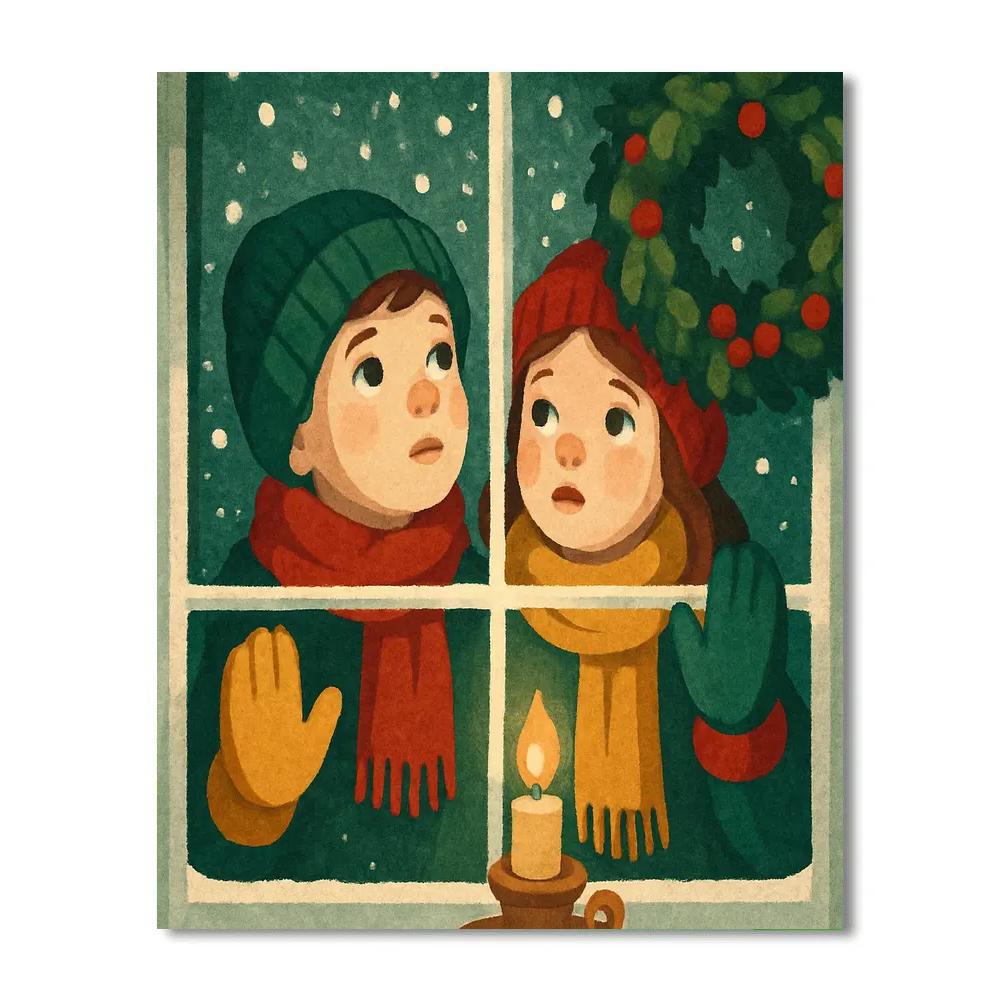 Window Seat Wishes painting number kit