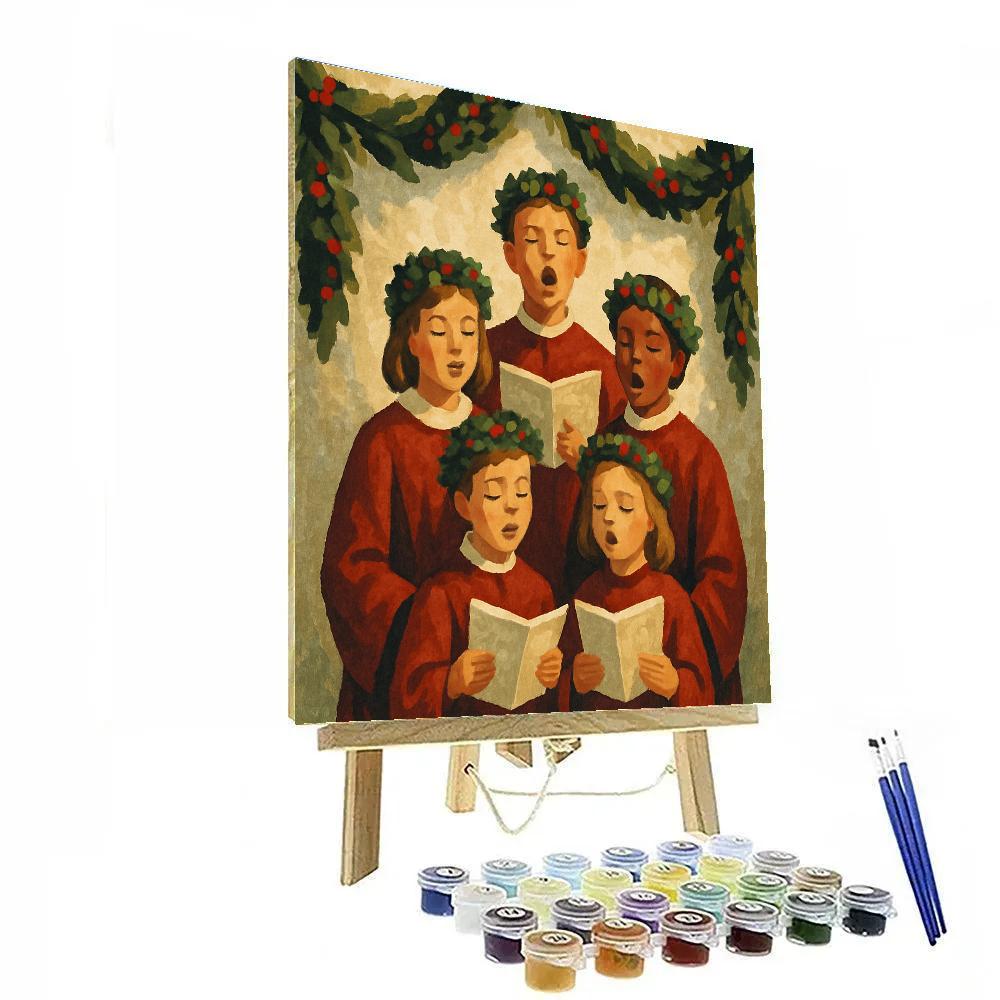 Noel Night Choir DIY paint by numbers