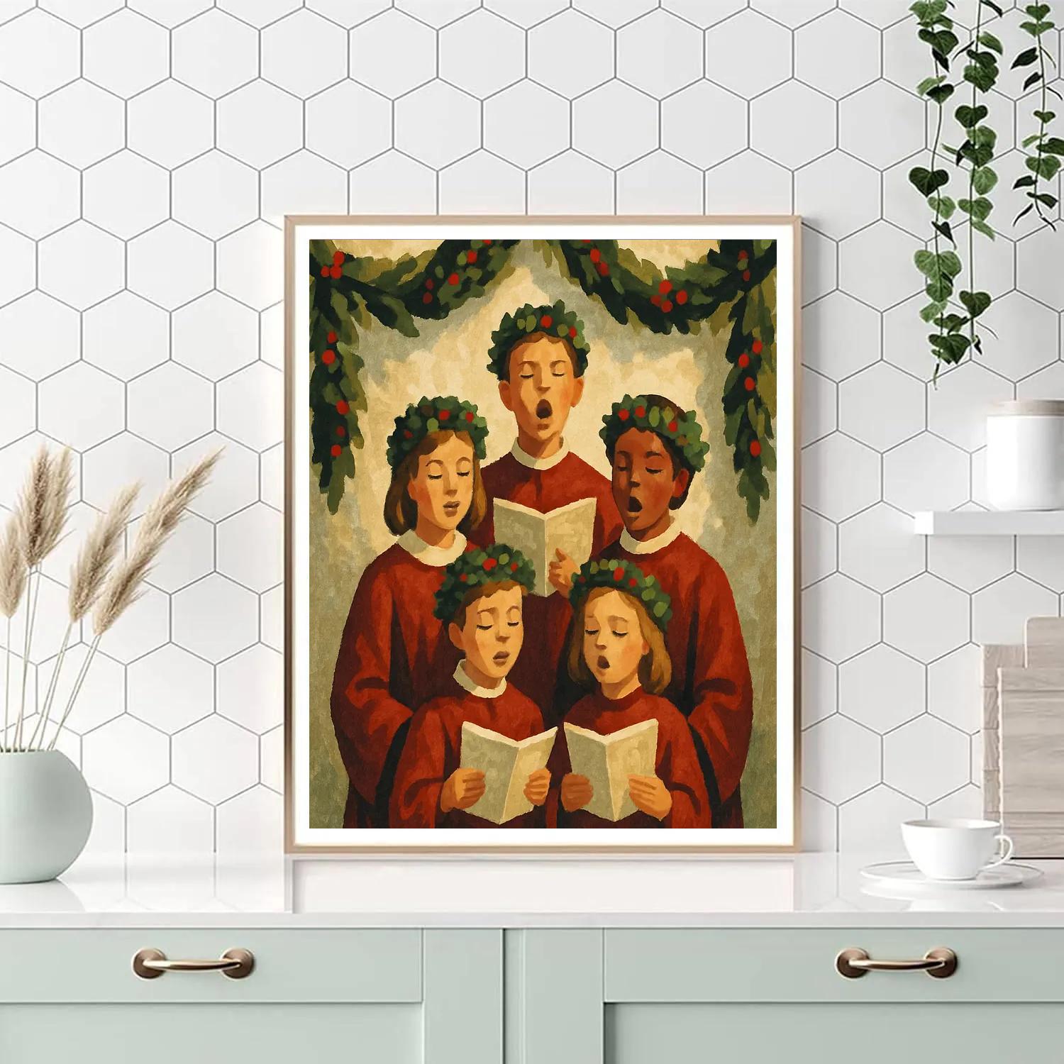 Noel Night Choir DIY paint by numbers