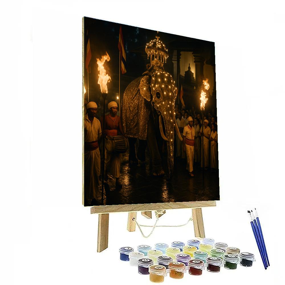 Kandy Esala Perahera Night Procession Paint by numbers kits