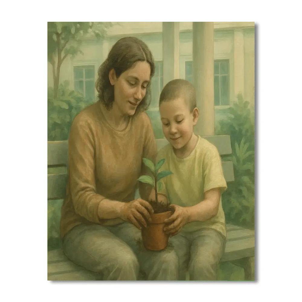 Comfort In The Hospital Garden Painting by numbers kit