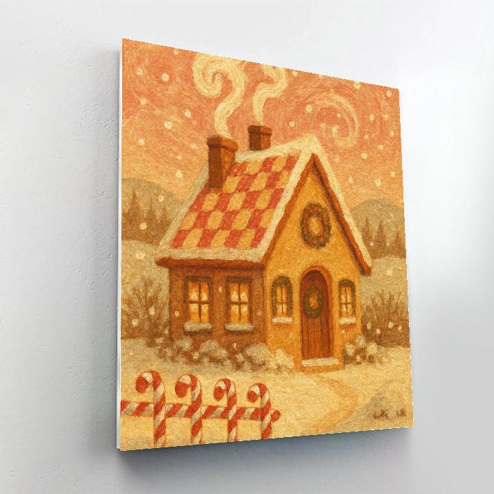 Caramel Chimney Cottage DIY paint by numbers