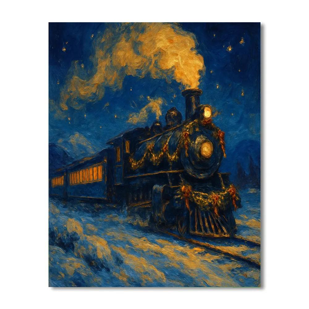 Velvet Night Train To Wonder painting number kit