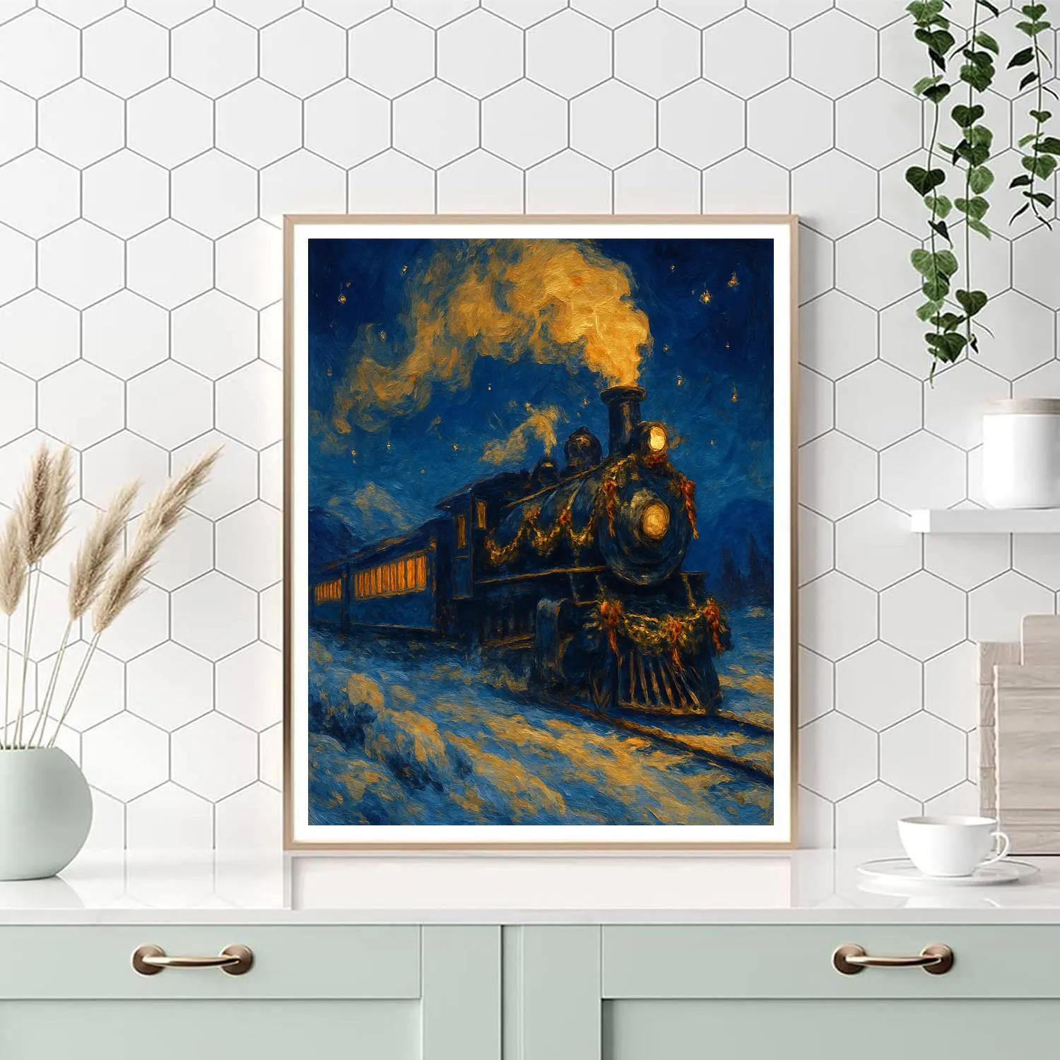 Velvet Night Train To Wonder painting number kit