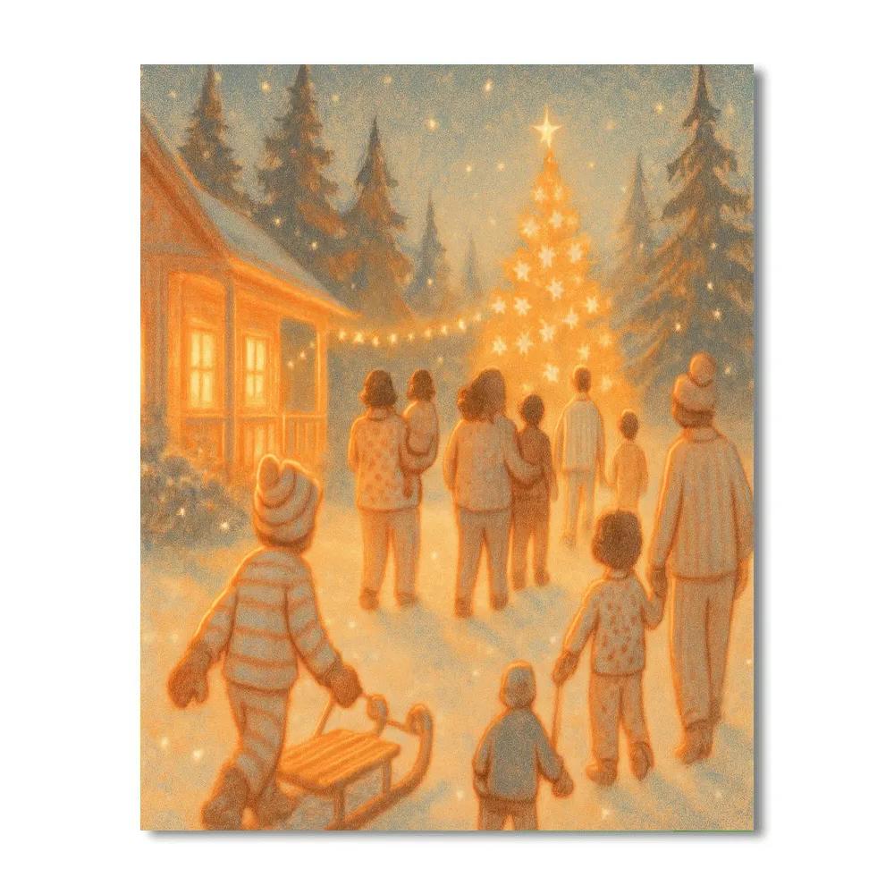 Pajama Parade Under Pines Paint by numbers kits
