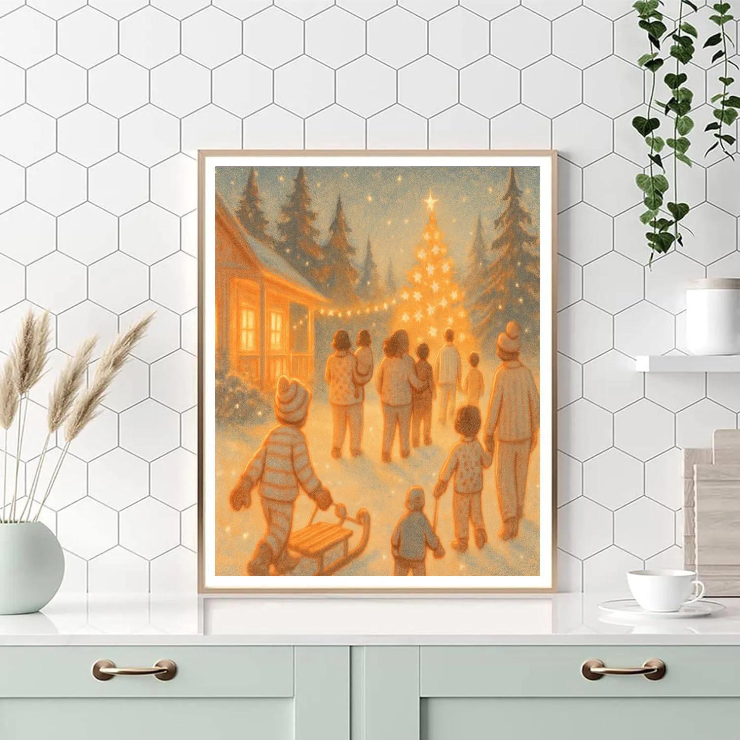 Pajama Parade Under Pines Paint by numbers kits