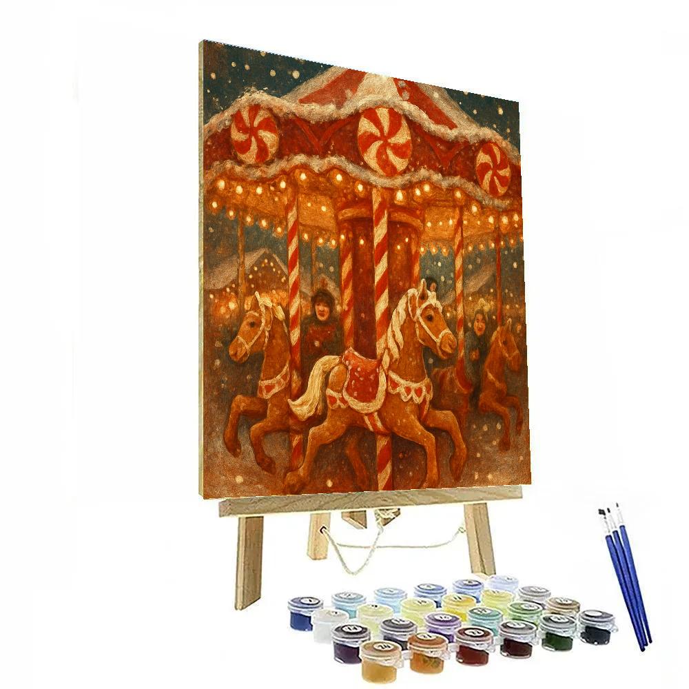 Candy Carousel Night paint by numbers