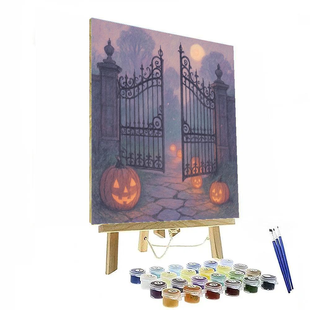 The Broken Lantern Gate DIY paint by numbers