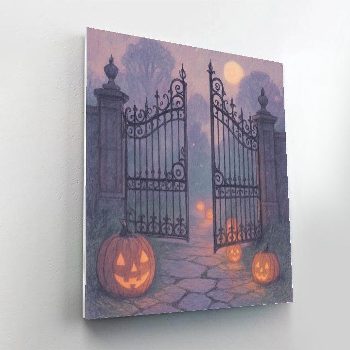 The Broken Lantern Gate DIY paint by numbers