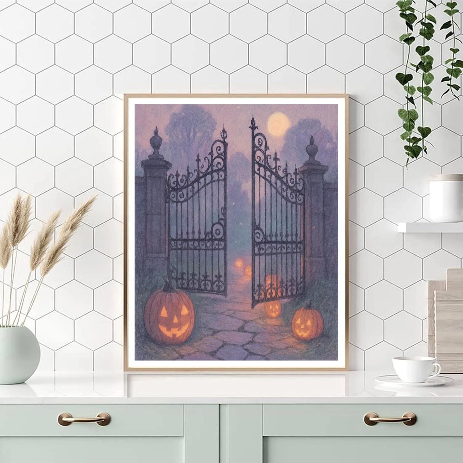 The Broken Lantern Gate DIY paint by numbers