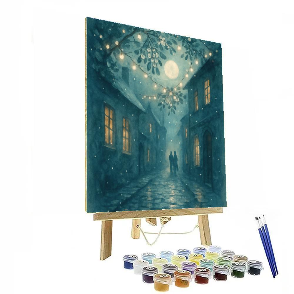 Mistletoe Moonlight Alley DIY paint by numbers
