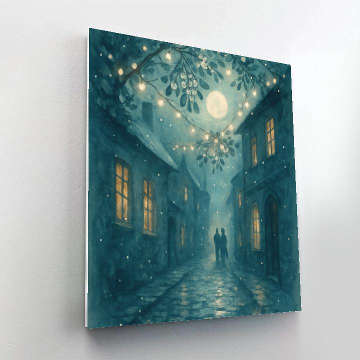 Mistletoe Moonlight Alley DIY paint by numbers