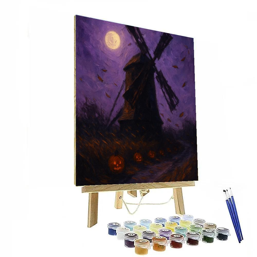 Violet Hollow Windmill Painting by numbers kit
