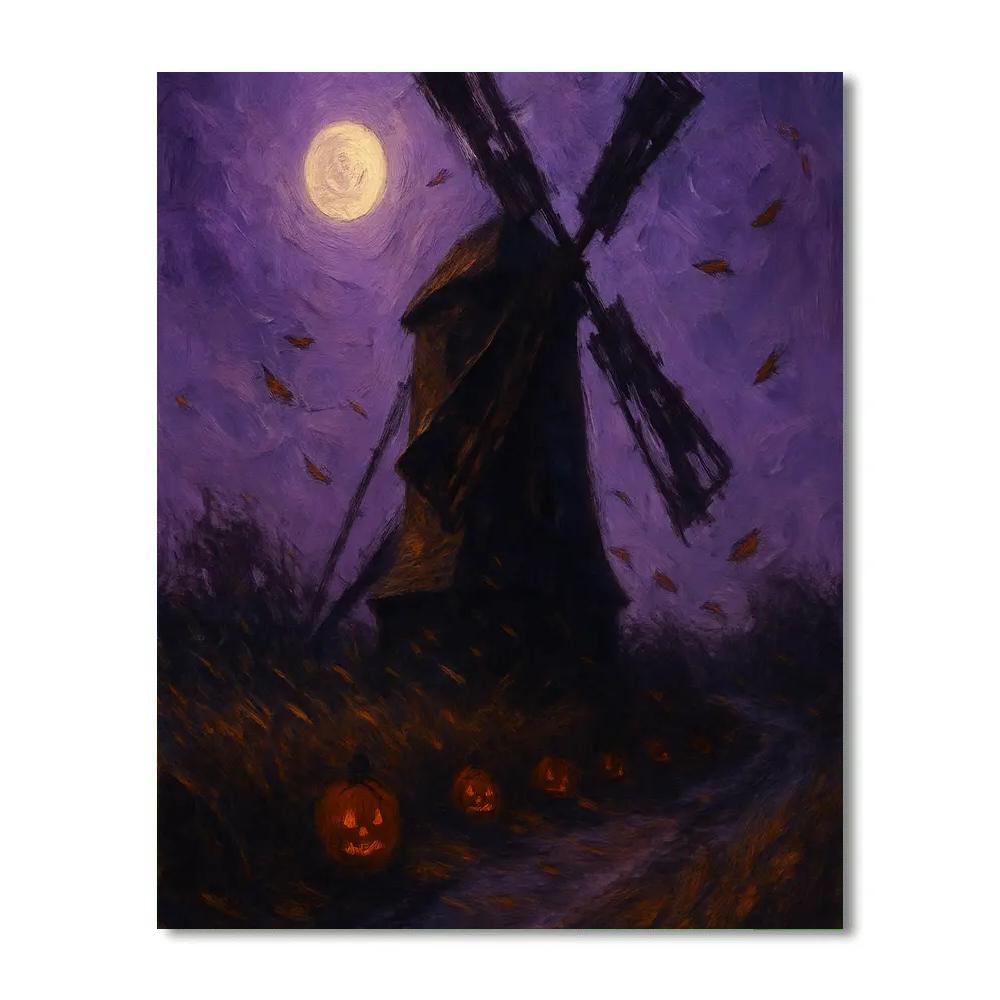 Violet Hollow Windmill Painting by numbers kit