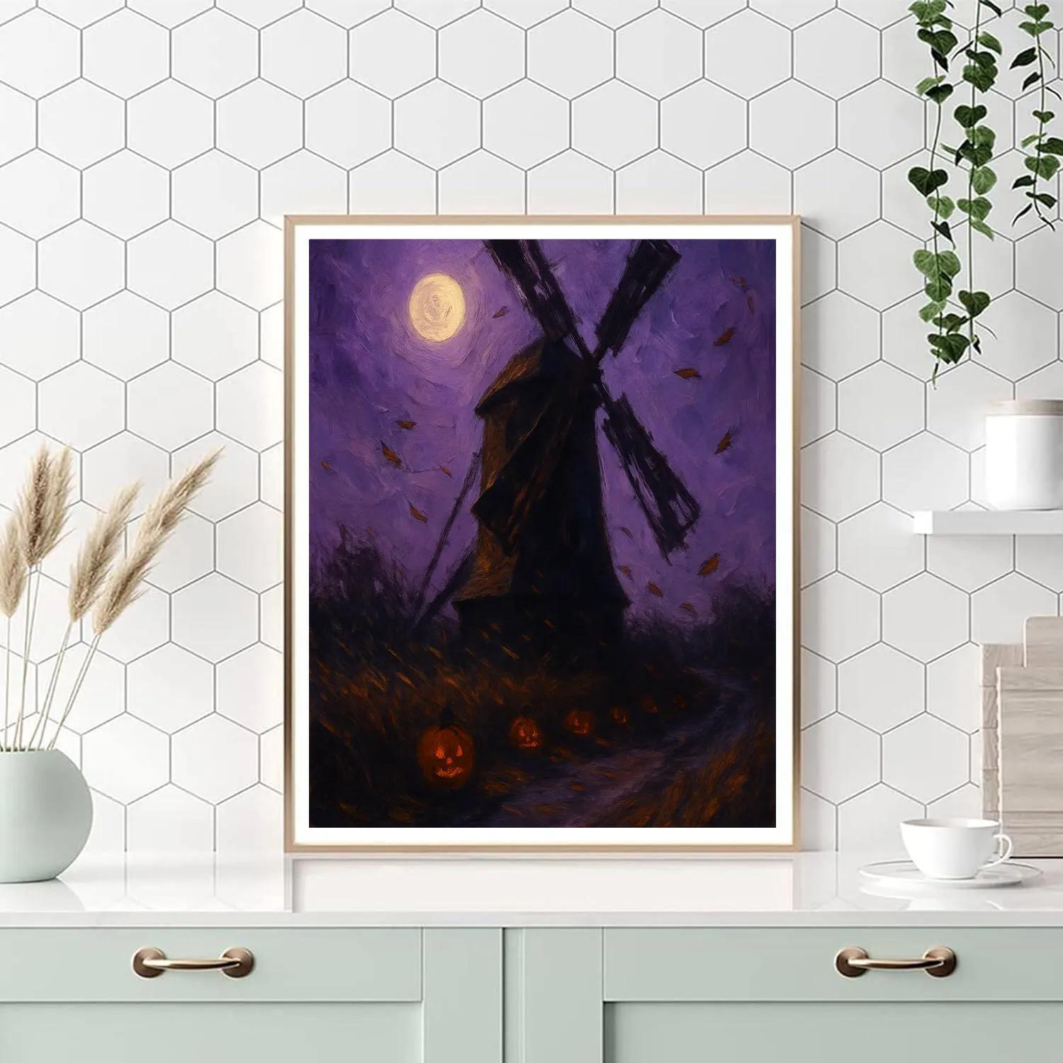 Violet Hollow Windmill Painting by numbers kit