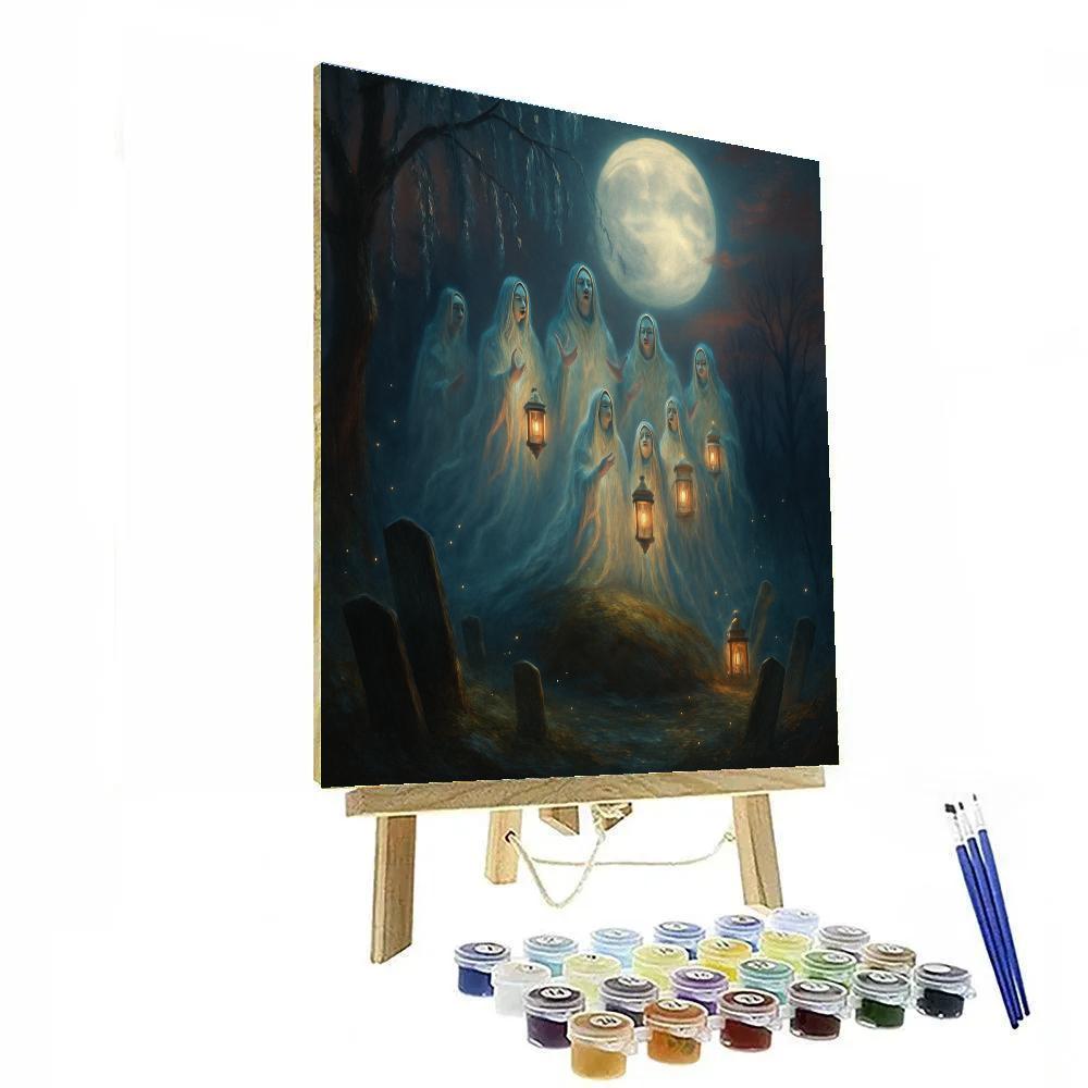 Graveyard Lantern Choir paint by color