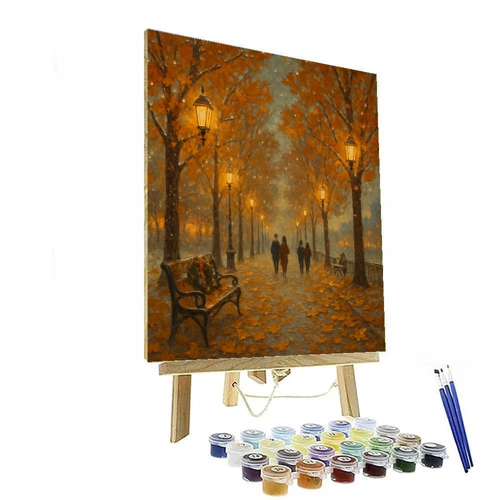 Lanterned Maple Promenade painting number kit