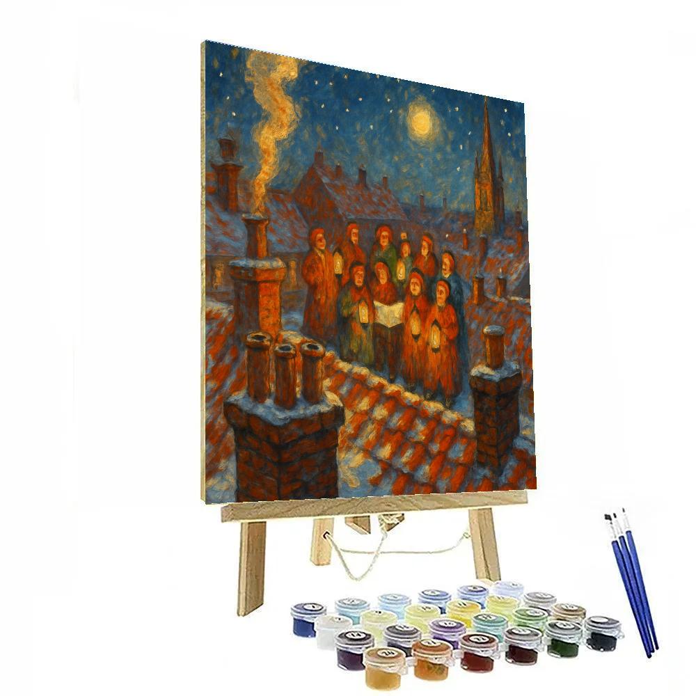 Crimson Rooftop Choir Paint by numbers kits