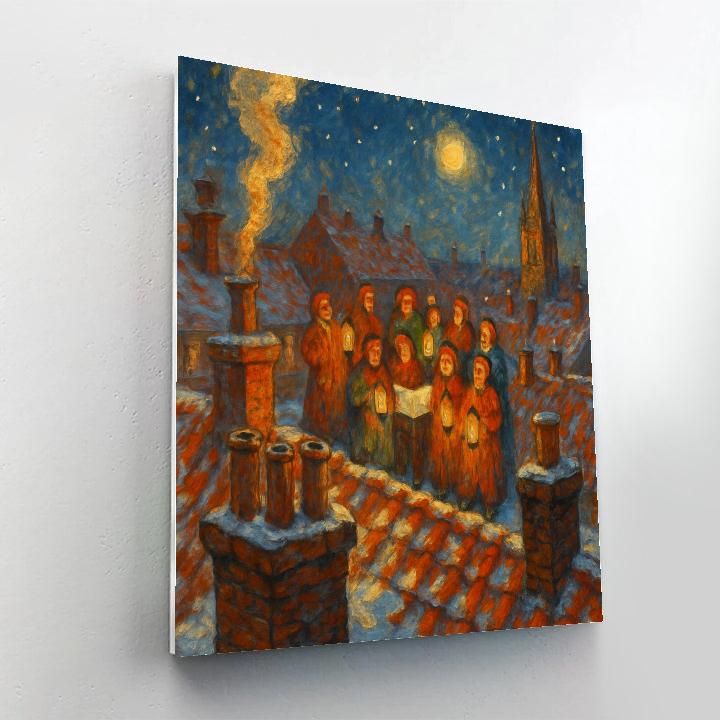 Crimson Rooftop Choir Paint by numbers kits