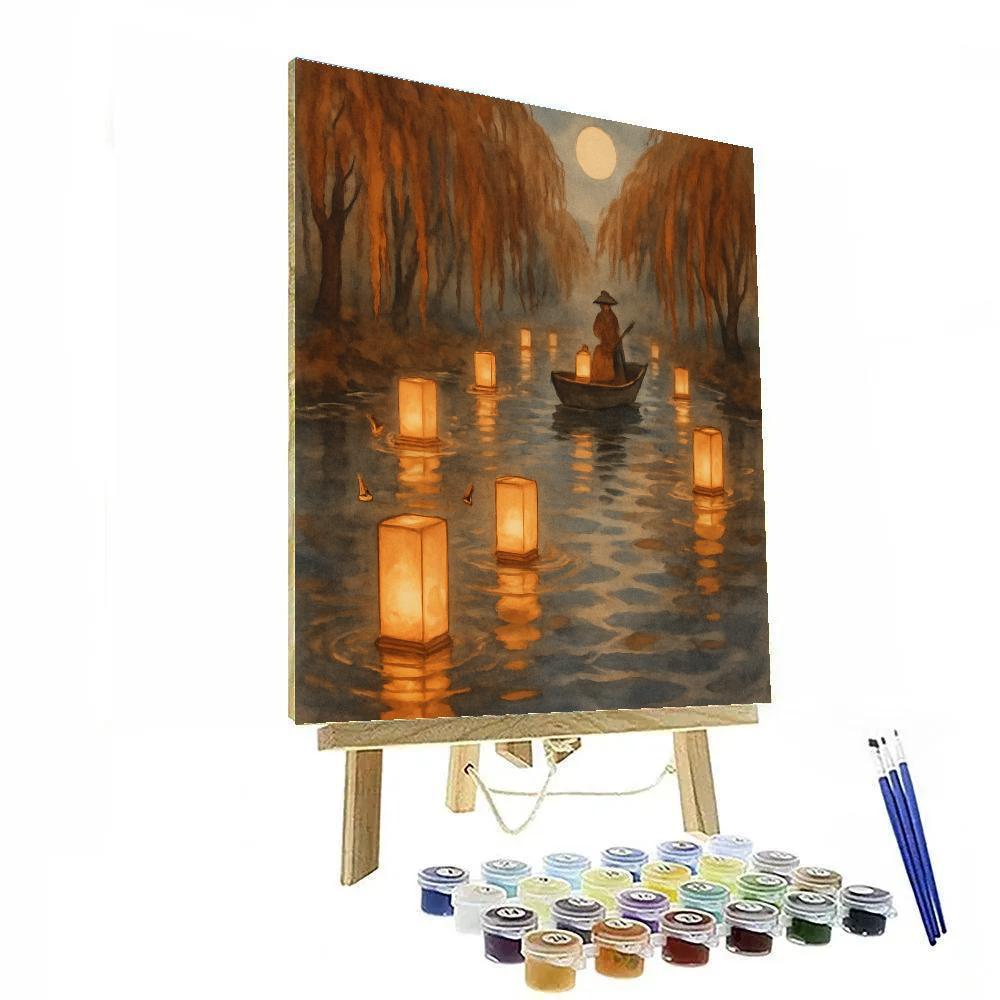 Willowmere Lantern Row Painting by numbers kit