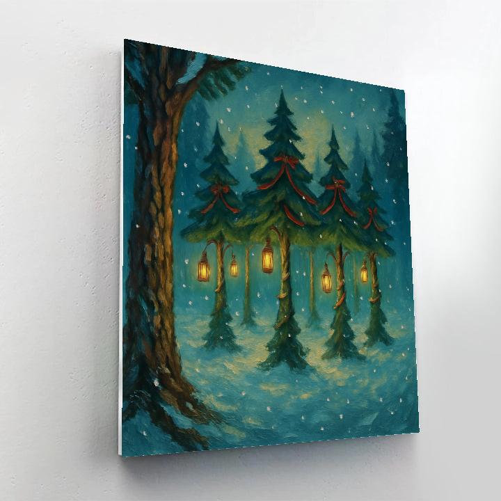 Frosted Carousel Of Pines Numbered painting kits
