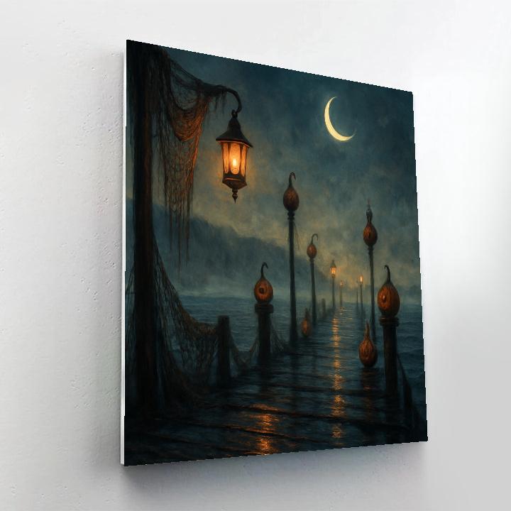 The Hollow Lantern Pier painting number kit
