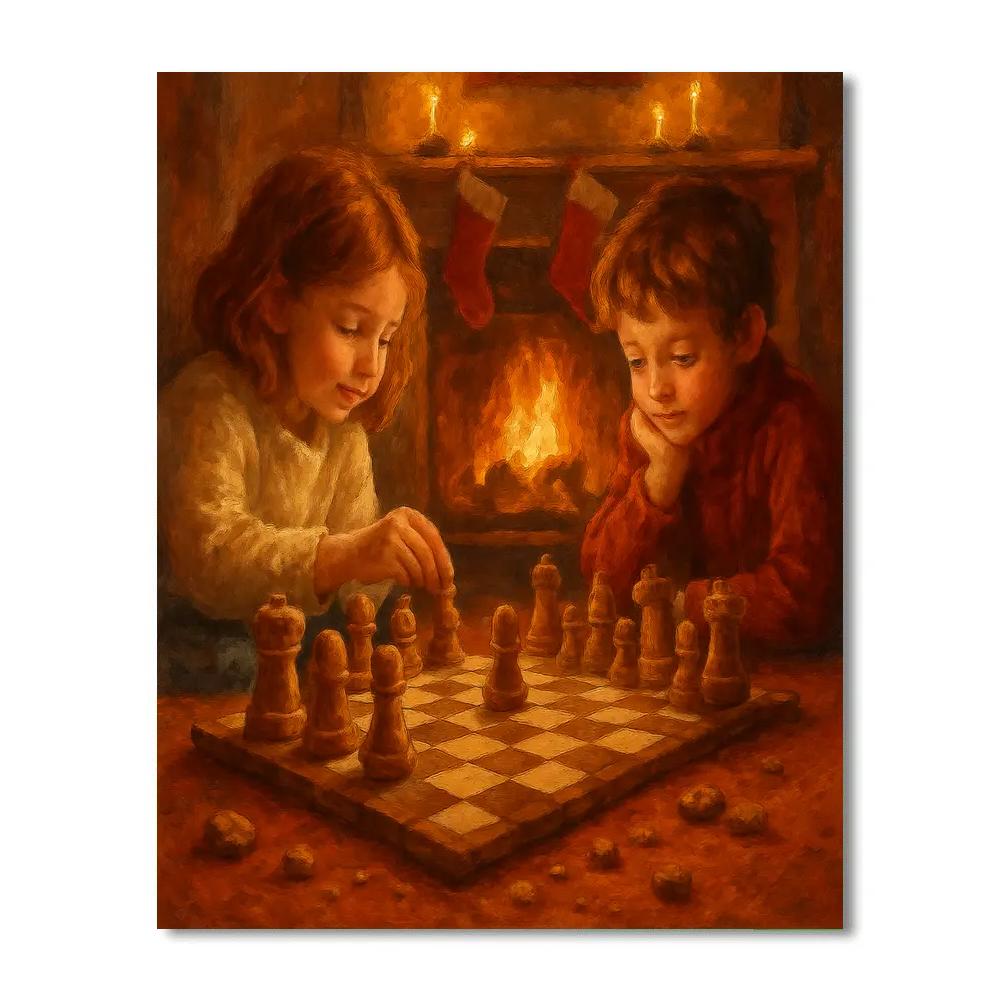 Hearthside Toy Chess Match painting number kit