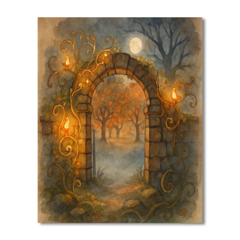 The Lantern Orchard Gate Painting by numbers kit